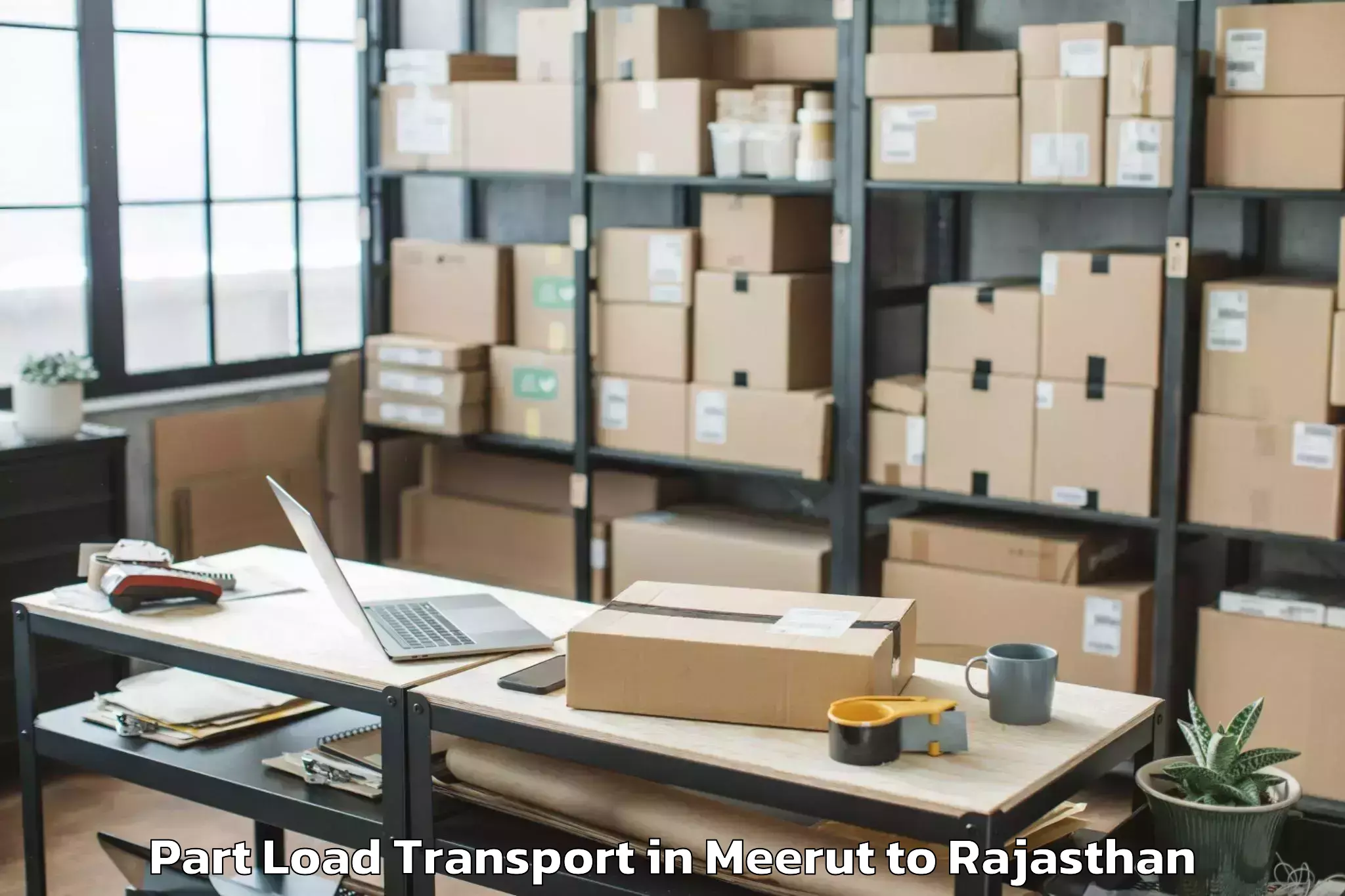 Affordable Meerut to Pipalda Part Load Transport